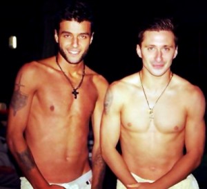 ფეხბურთელები დათო თარგამაძე და თორნიკე ოქრიაშვილი