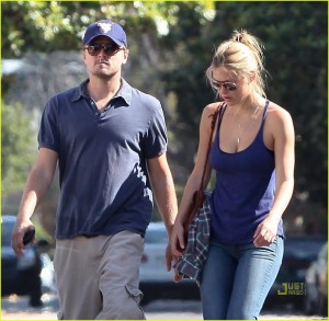Leonardo DiCaprio takes Bar Rafaeli to lunch at his mother's hou
