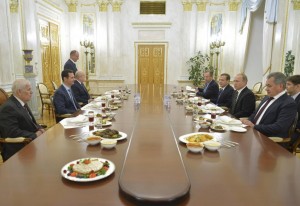 Russian top officials meet with Syrian President Bashar al-Assad at the Kremlin in Moscow