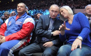 Prime Minister Vladimir Putin attends M-1 Global mixed-fight show between Russian heavyweight fighter Fedor Emelianenko and US Jeff Monson in Moscow