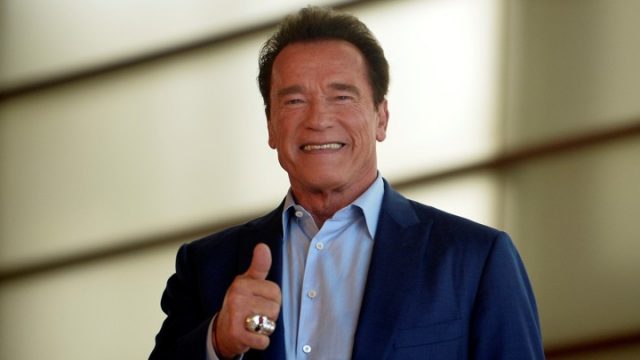 Arnold Schwarzenegger takes part in a photocall to promote the documentary film Wonders Of The Sea at the San Sebastian Film Festival