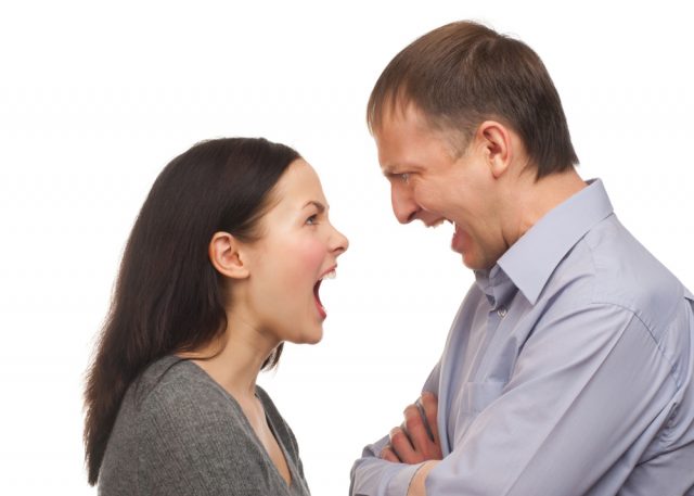 Wife yelling at her husband